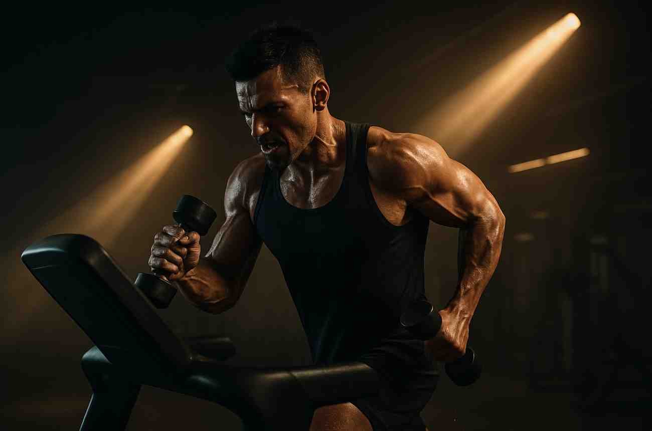 Hombre entrenando con disciplina y esfuerzo, simbolizando el proceso de transformación mental y física mediante el deporte de alta resistencia.