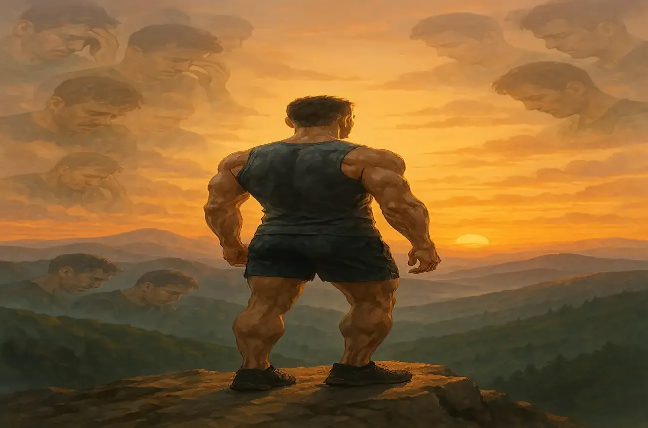 Hombre contemplando el amanecer en la cima de una montaña, simbolizando crecimiento personal y superación interna Descripción (Description): Imagen metafórica de un atleta enfrentando sus pensamientos y emociones durante un proceso de transformación interior impulsado por el deporte de alta resistencia. ¿Quieres que prepare también la etiqueta HTML optimizada para tu web? Preguntar a ChatGPT Tú dijiste: si me la haces que queda igual que la imagen principal y no se vea tan reprimida ChatGPT Plus Aquí tienes la imagen optimizada, centrada y ajustada para que la figura principal no se vea reprimida visualmente, con dimensiones 1300x860 px y peso optimizado: 🔗 Descargar imagen ajustada (WEBP) ¿Te gustaría que prepare también el SEO para esta versión final?
